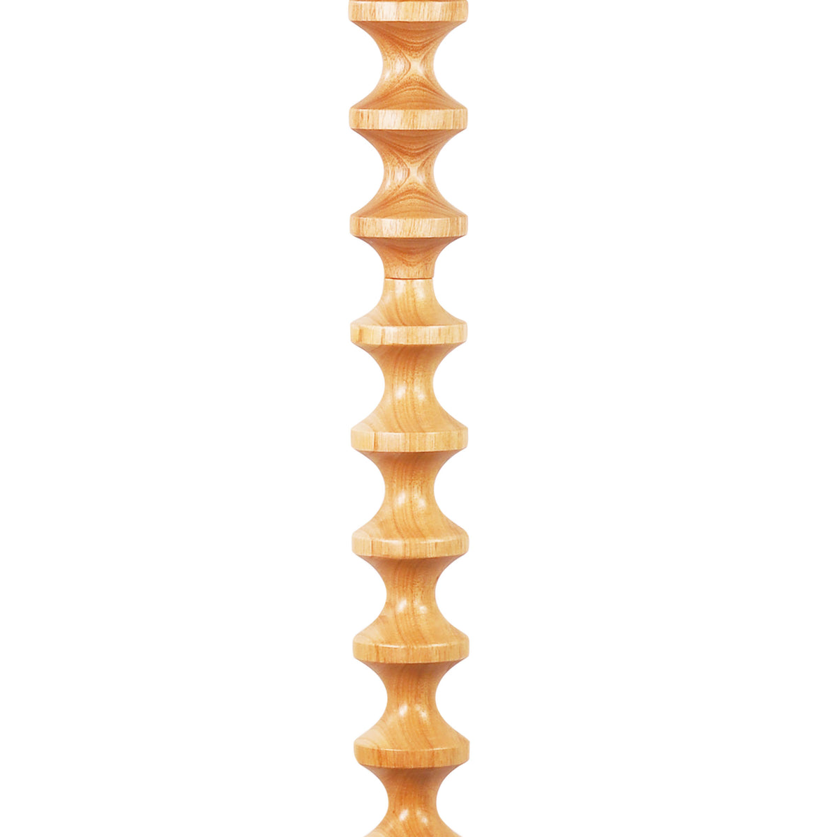 Spindle floor lamp in a room setting
