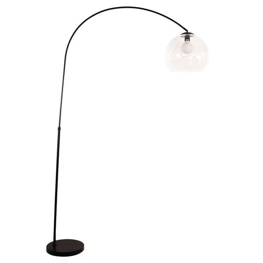 Over Arc Floor Lamp with Acrylic Shade, Black