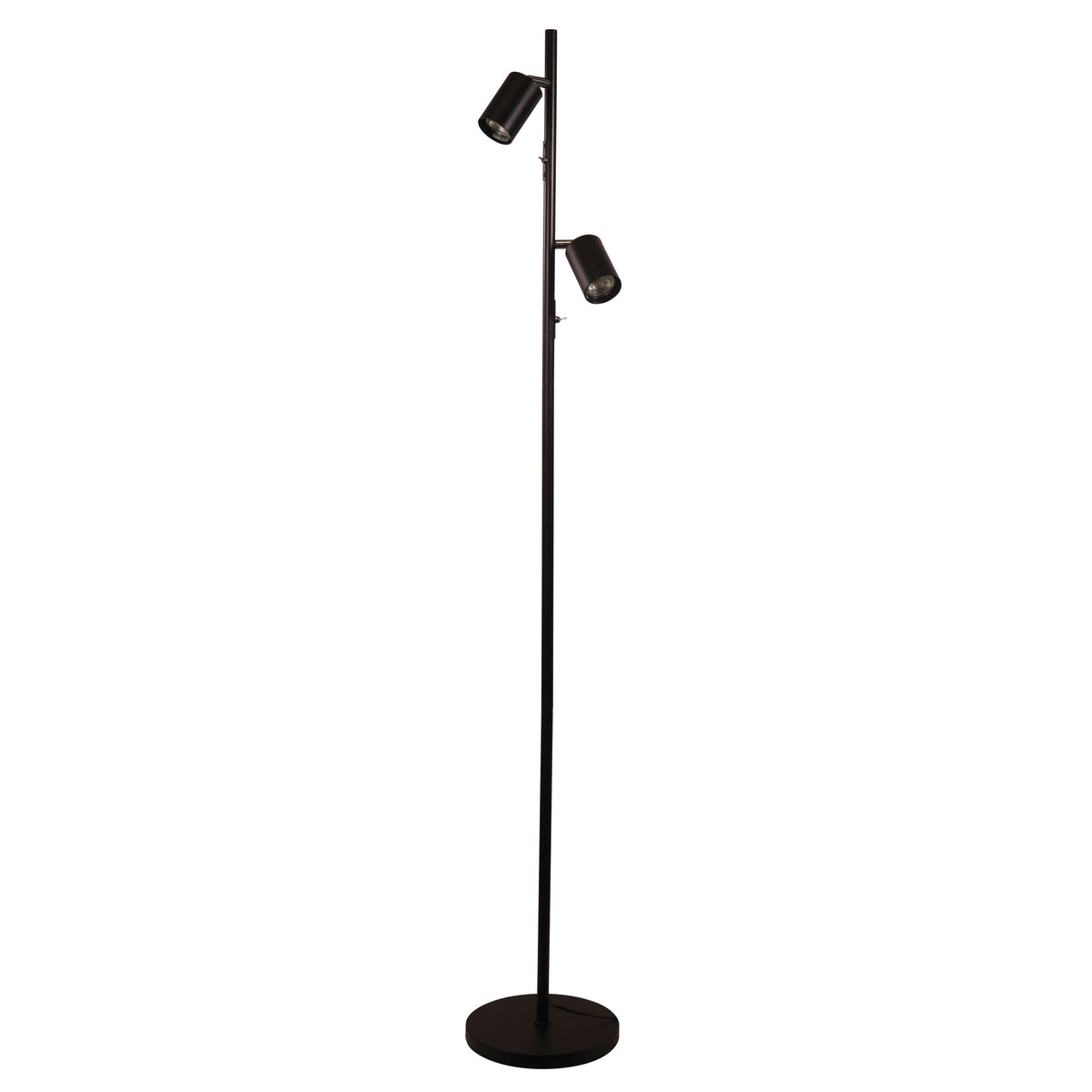 Ponte Adjustable Twin Floor Lamp, Black